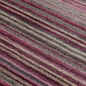 Melrose Mubai Stripe Wool Made Berry Area Rug 160/230cm