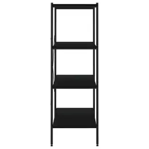 Berkfield 4-Tier Shelving Unit Black 80x40x130 cm