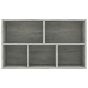 Berkfield Book Cabinet/Sideboard Concrete Grey 50x25x80 cm Engineered Wood