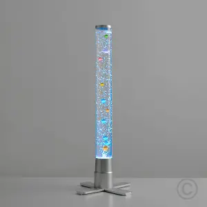 ValueLights LED Colour Changing Novelty Sensory Tower Bubble Lamp - 60cm