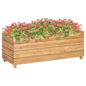 Berkfield Raised Bed 100x40x38 cm Recycled Teak and Steel