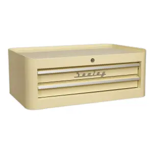 Retro Style Topchest, Mid-Box & Rollcab Combination 10 Drawer Cream (Sealey AP28COMBO2)