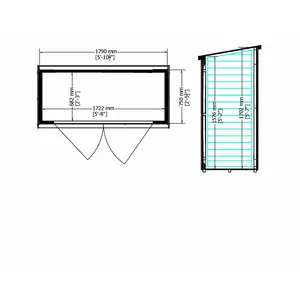 Garden Value 6 ft. W x 3 ft. D Storage Shed