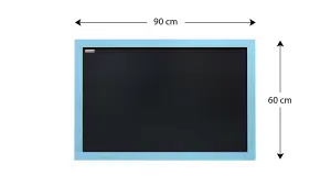 ALLboards Chalkboard in blue frame 90 cm x 60 cm