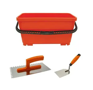 Washboy Tiling Set / Bucket with 8mm Notched Trowel and 80mm Stucco Spatula