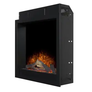 Acantha Ontario Electric Inset Wall Fire with Remote Control in Black