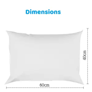 Anti-Allergy Cot Pillow 40x60cm - Microfibre Cover, Hollowfibre Filling