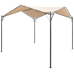 Berkfield Gazebo Pavilion Tent Canopy 4x4 m Steel Beige