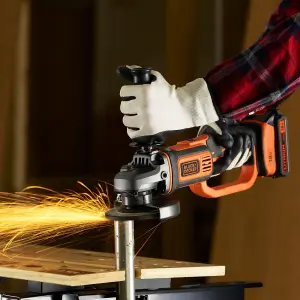 Black+Decker 18V POWERCONNECT 125mm Brushed Cordless Angle grinder (Bare Tool) - BCG720