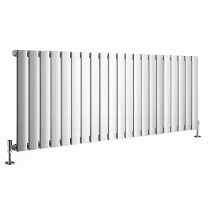 Right Radiators 600x1428 mm Horizontal Single Flat Panel Designer Radiator Chrome