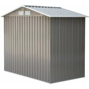 7 ft. W x 4 ft. D Metal Apex Garden Shed