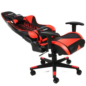 GTForce Pro ST Reclining Sports Racing Gaming Office Desk Pc Car Faux Leather Chair (Red)