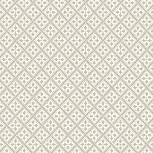 Laura Ashley Mr Jones Dove grey Geometric Smooth Wallpaper