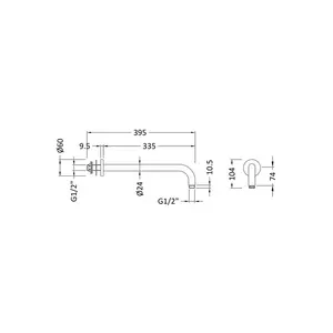 Wall Mounted Shower Arm