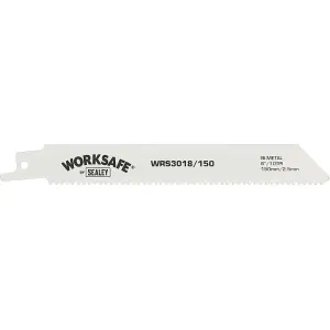 5-Pack 150mm Reciprocating Saw Blades for Cutting Steel and Cast Iron Pipes