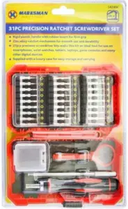 31Pc Precision Ratchet Screwdriver Set Tool Security Phones Watches In Case