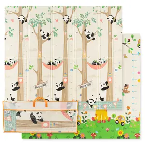 Costway oldable Baby Play Mat 200 x 180 cm Extra Large Baby Floor Mat w/ Carry Bag