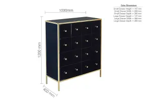 Birlea Fenwick Merchant Chest Black & Gold