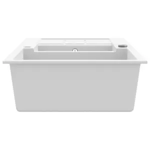 Berkfield Granite Kitchen Sink Double Basins White