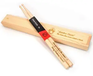 Personalised Custom Drum Sticks + Optional Gift Box - 5A Size | Laser Engraved