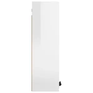 Berkfield Bathroom Mirror Cabinet High Gloss White 64x20x67 cm