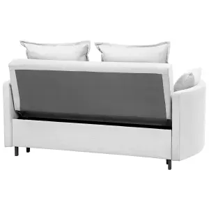 Beliani Scandinavian Sofa Bed HOVIN Light Grey