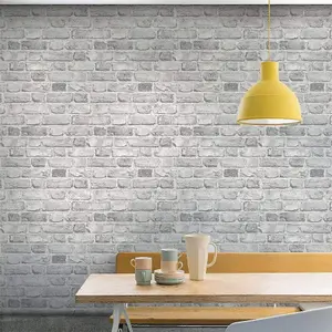 Grandeco Vintage House Brick Grey Wallpaper A28903