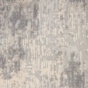 Ivory Silver Abstract Luxurious Modern Easy to Clean Rug for Living Room Bedroom and Dining Room-120cm X 180cm