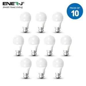 10W LED Bulbs B22 GLS A60 4000K (Pack of 10)