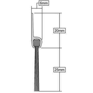 Stormguard Draught Excluder PVC Bottom Door / Garage Brush Seal Brown 914mm