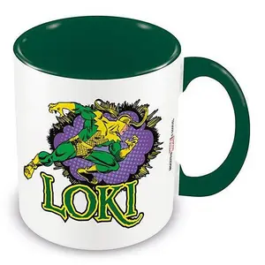 Loki Comic Ceramic Mug White/Green (One Size)