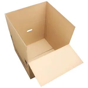 5 x Extra Large Printed 21x21x16" House Moving Storage Boxes With Built In Carry Handles & Room List