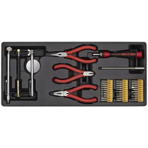 38 Piece Premium Precision Tool Set with Modular Organizer Tray for DIY and Professional Use