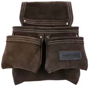 TOUGH MASTER Suede Leather Tool Pouch 4 Pockets - 1.6-1.8 Millimeters (TM-418SP)