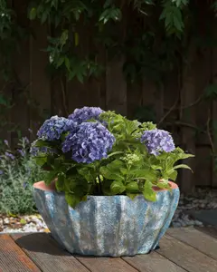 Terracotta Plant Pot 51 cm Blue OSTRYA