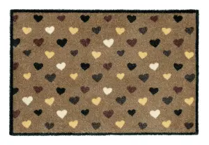 Recylon Multi Heart design Heavy duty Mat, 75cm x 50cm