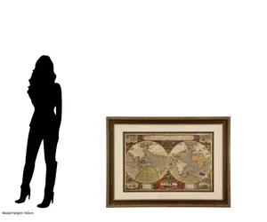 Interiors by Premier Framed World Map Wall Art