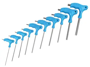 BlueSpot Tools Metric T-Handle Hex Key Set, 10 Piece