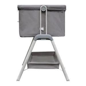 Snoozie Folding Travel Cot with Mattress Dark Grey