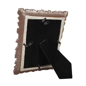 Classic Rustic Bronze Floral Multi Leaf 5x7 Picture Frame with Brushed Gold Trim