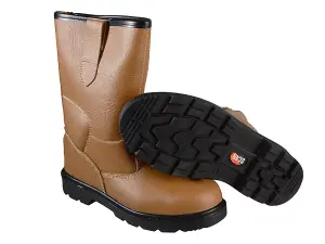 Texas Lined Tan Rigger Boots Uk 8 Euro 42