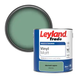 Leyland Trade Vinyl Matt Walls & Ceilings Emulsion Paint Mermaid Lagoon (PPG1139-4) 2.5L