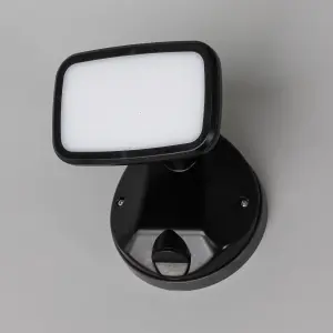 Litecraft Alma Black Outdoor LED Wall Flood Light