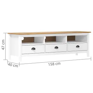 TV Cabinet White 140x40x35.5 cm Engineered Wood