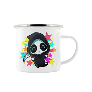 Grindstore Rainbow Reaper Enamel Mug White/Black (One Size)