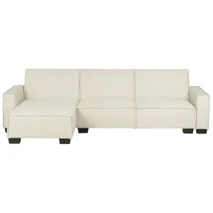 Corner Sofa ROMEDAL Beige Fabric Right Hand