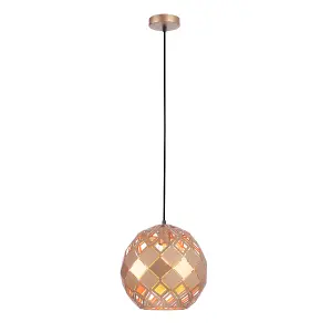 Luminosa Paulela Modern 1 Light Dome Pendant Ceiling Light, E27