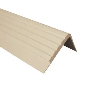 Stair non anti slip nosing rubber angle step edge PVC RF 150cm beige