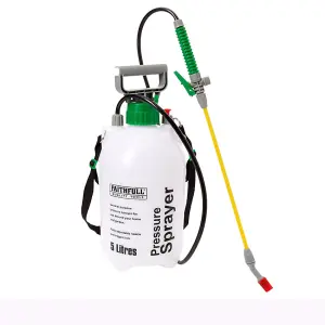 Faithfull Garden Pressure Sprayer Garden Cleaning Weed Killer Spray 5L FAISPRAY5