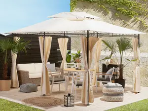 Beliani Mediterranean Gazebo Beige COLOS